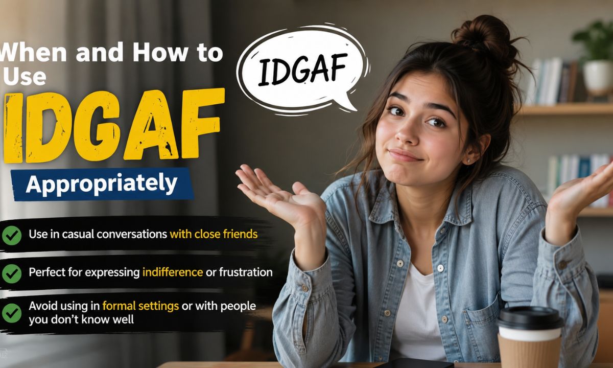 When and How to Use IDGAF Appropriately