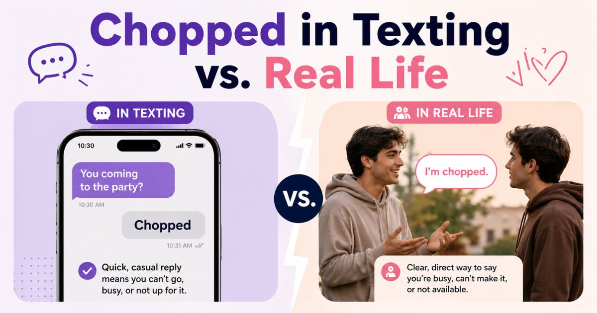 Chopped in Texting vs. Real Life
