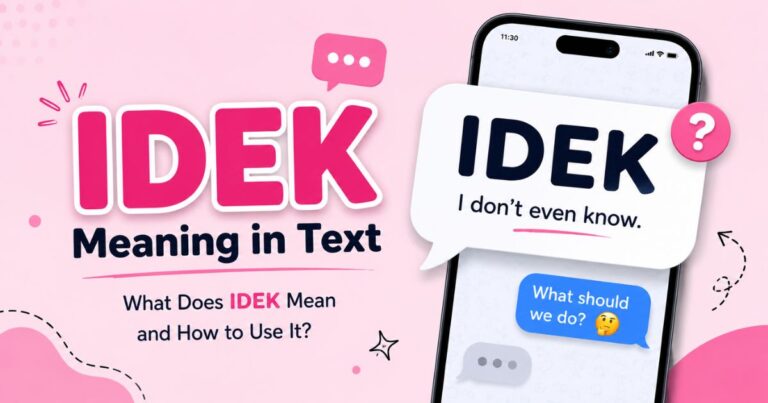 IDEK Meaning in Text