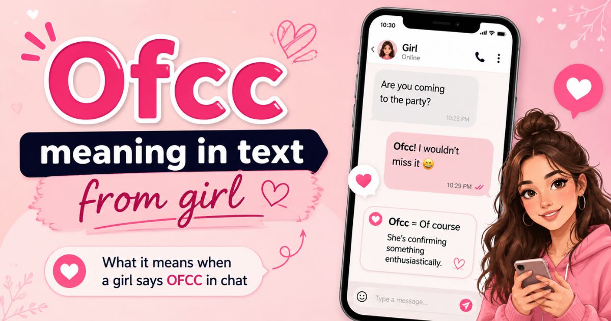 Ofcc meaning in text from girl