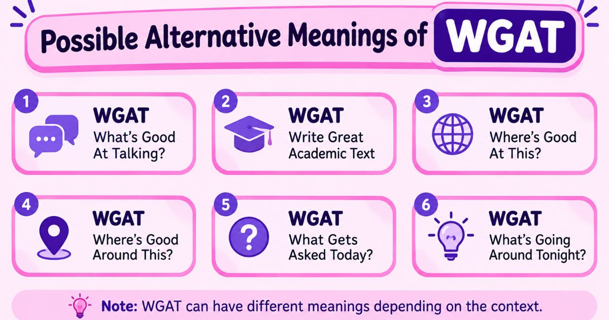 Possible Alternative Meanings of WGAT