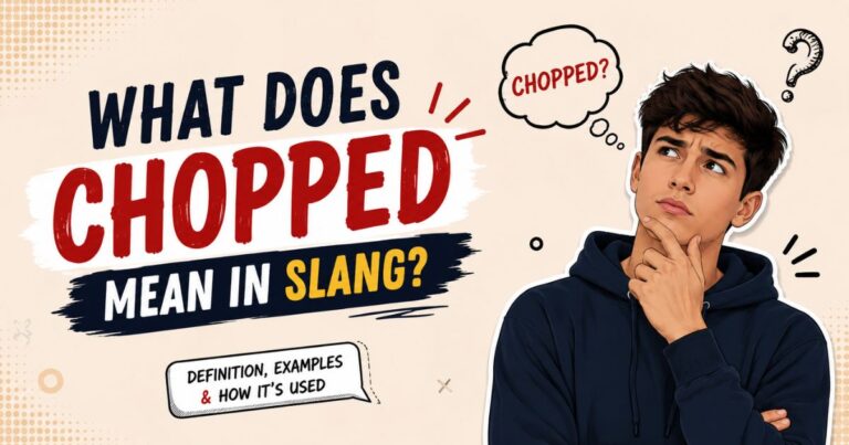 What Does Chopped Mean in Slang