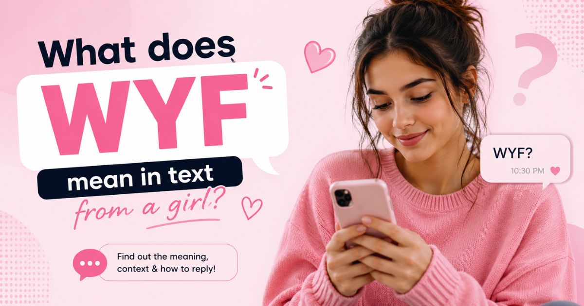 What does WYF mean in text from a girl