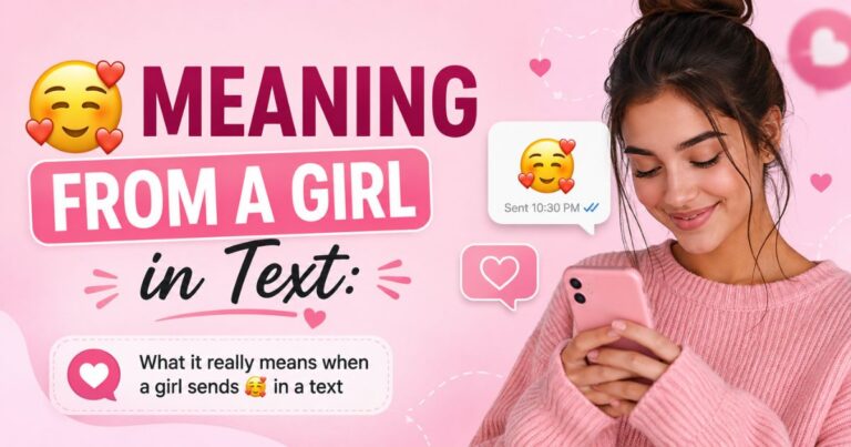 🥰 Meaning From a Girl in Text