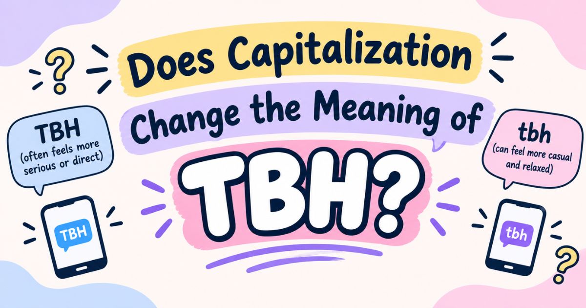 Does Capitalization Change the Meaning of TBH