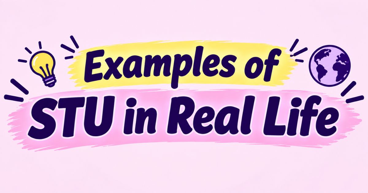 Examples of STU in Real Life