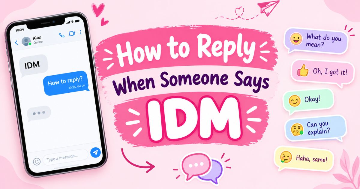 How to Reply When Someone Says IDM