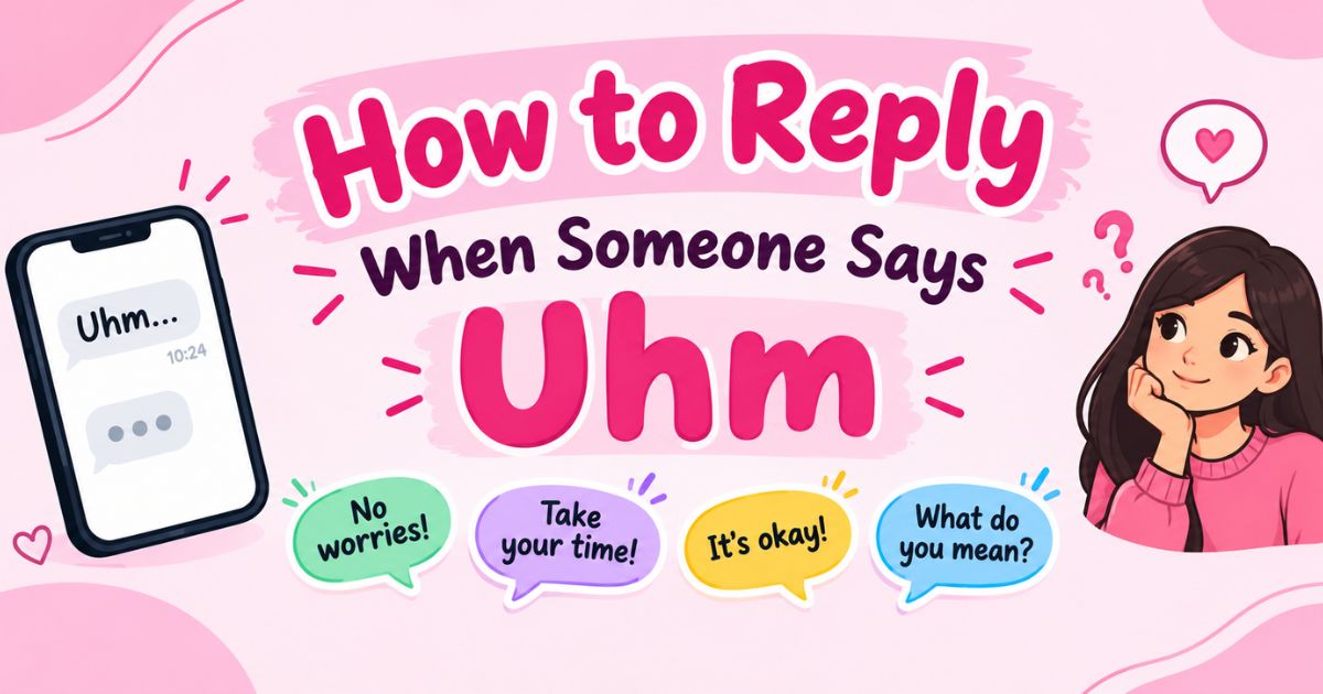 How to Reply When Someone Says Uhm