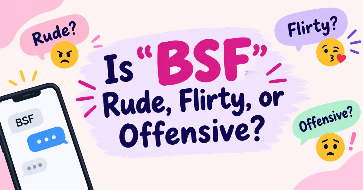 Is BSF Rude, Flirty, or Offensive