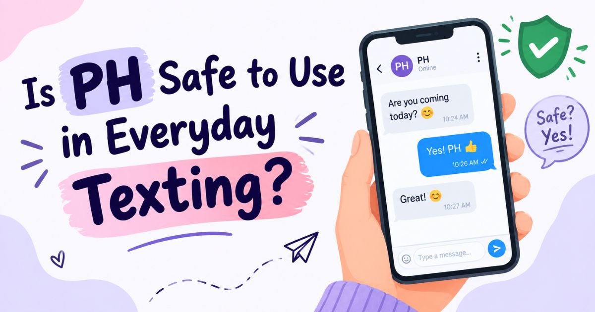 Is PH Safe to Use in Everyday Texting