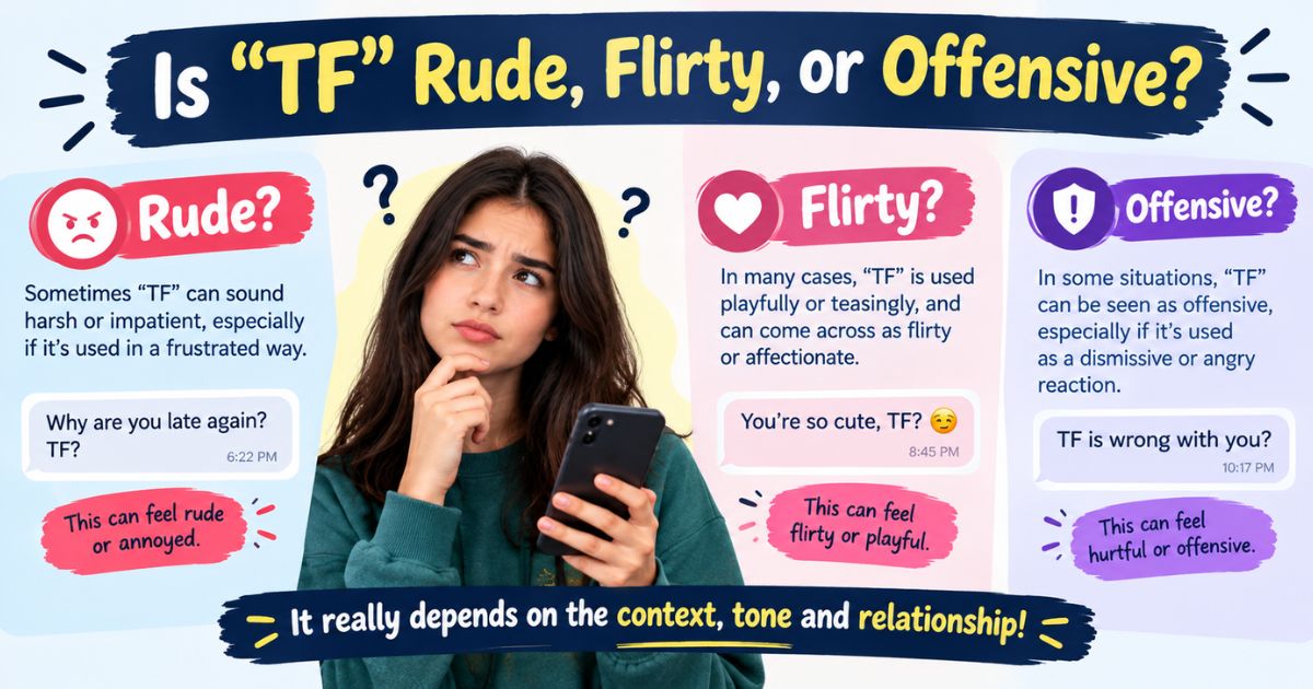 Is TF Rude, Flirty, or Offensive