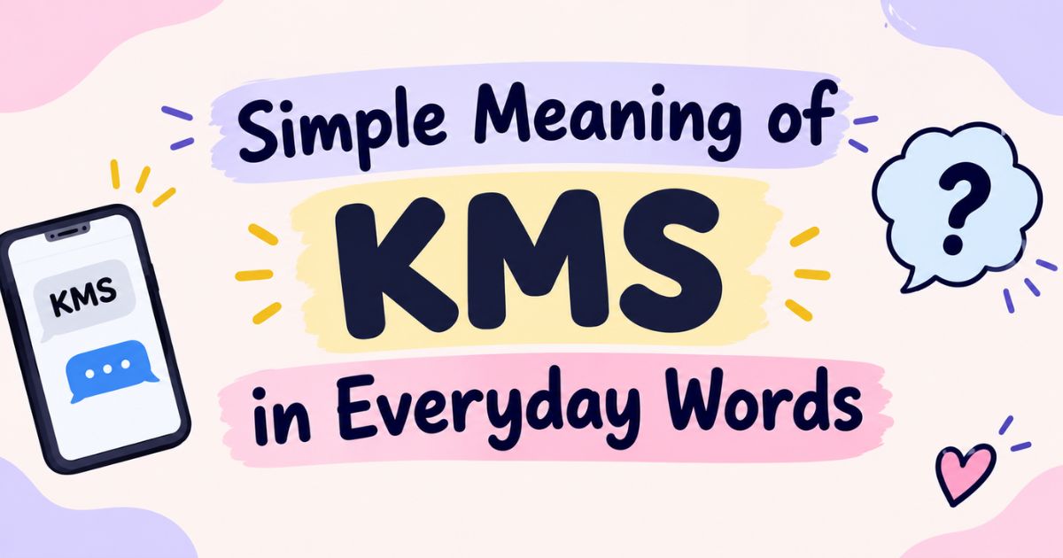 Simple Meaning of KMS in Everyday Words