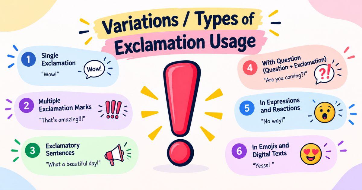 Variations Types of Exclamation Usage