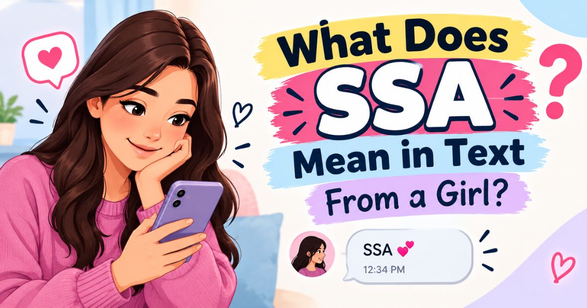 What Does SSA Mean in Text From a Girl