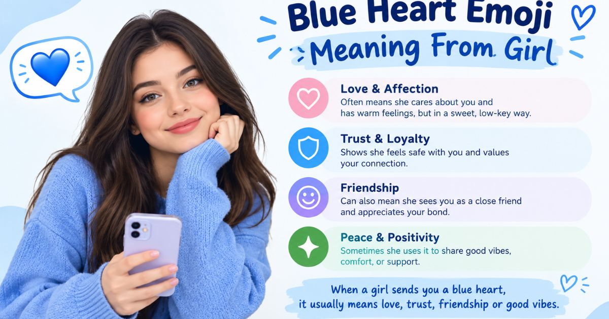 Blue Heart Emoji Meaning From Girl