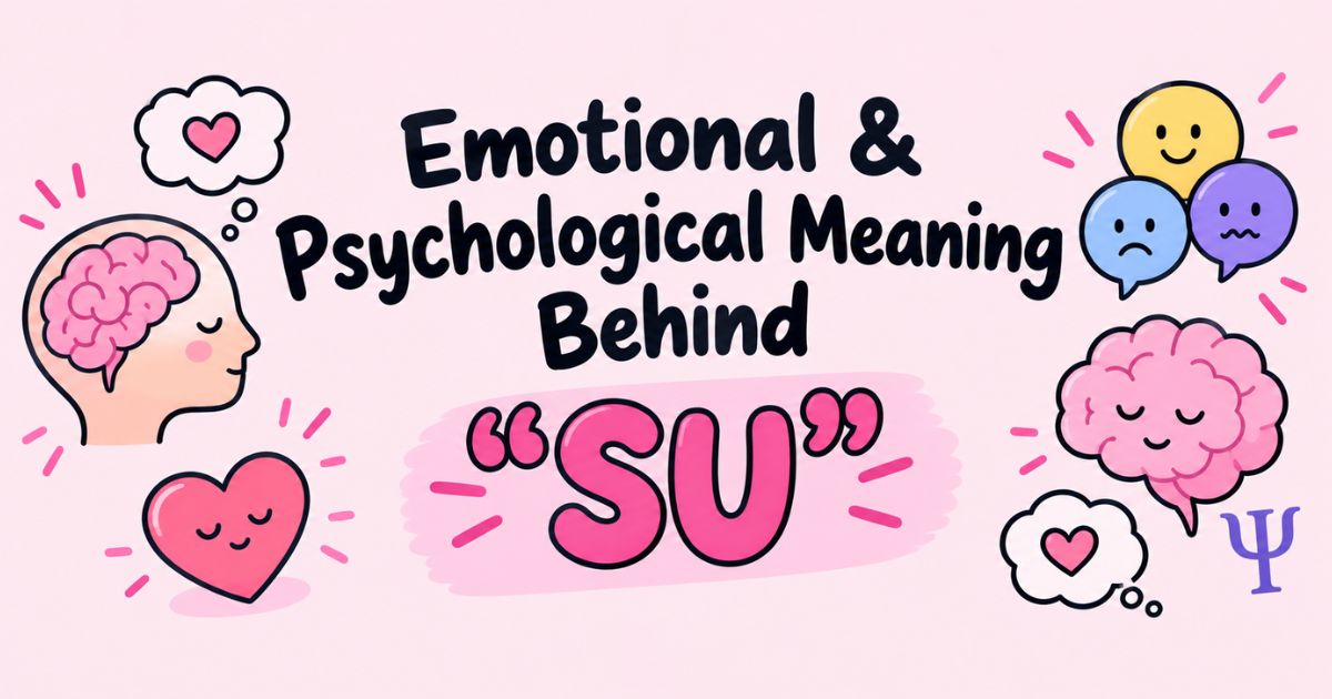 Emotional & Psychological Meaning Behind “SU”