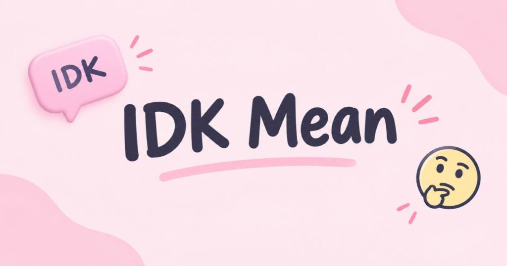 IDK Mean