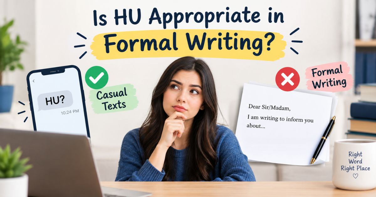 Is HU Appropriate in Formal Writing