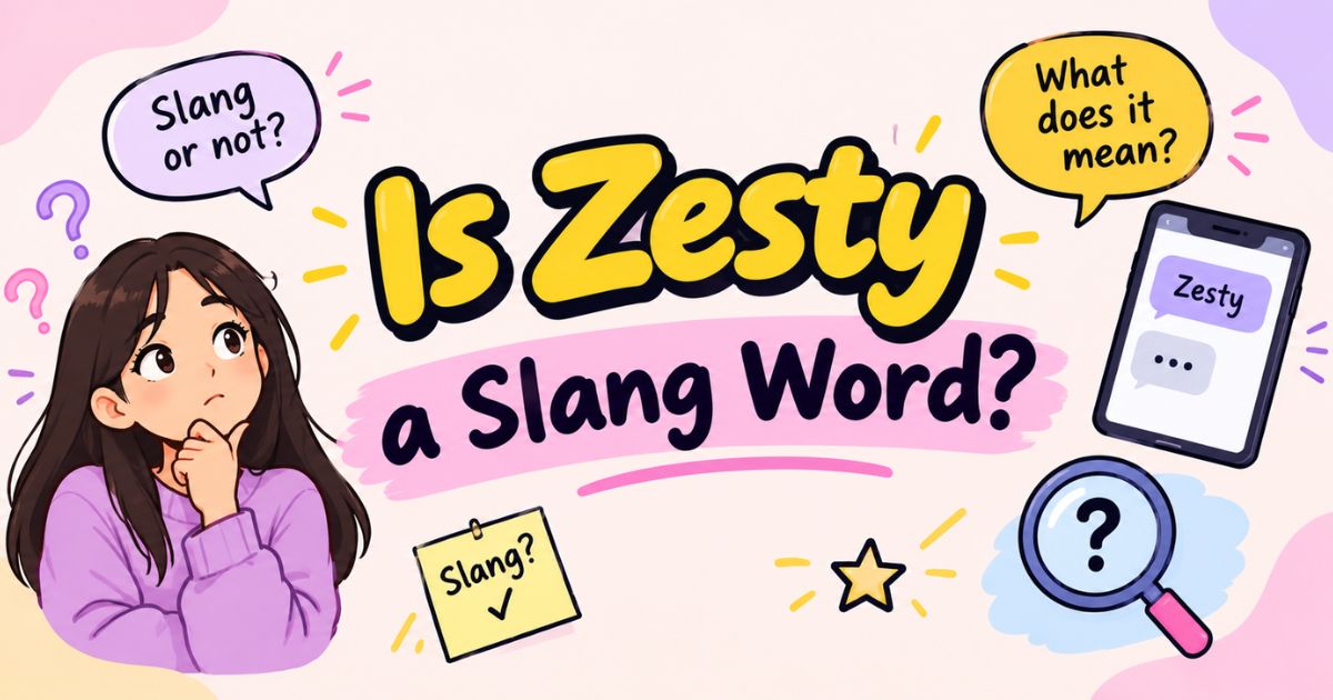 Is Zesty a Slang Word